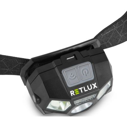 LED Nabíjecí čelovka se senzorem LED/3W/900 mAh IP44 černá