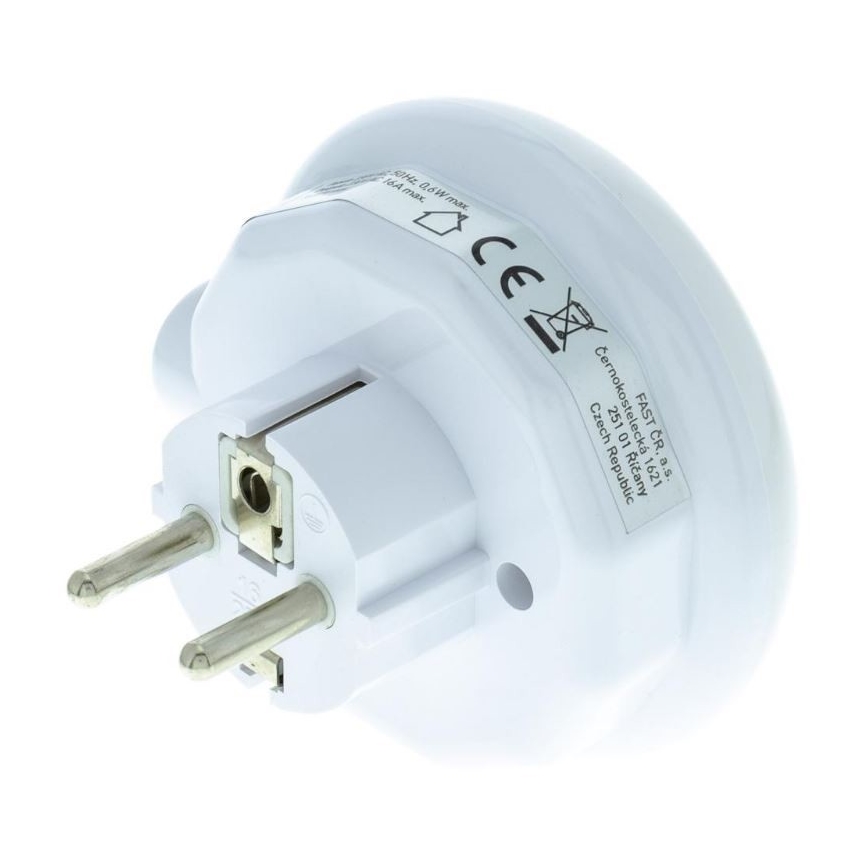 LED Orientační svítidlo se soumrakovým senzorem a zásuvkou LED/0,6W/230V