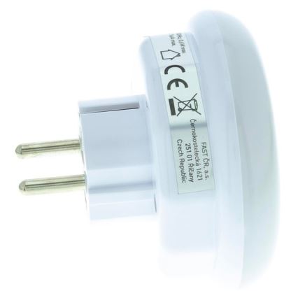 LED Orientační svítidlo se soumrakovým senzorem a zásuvkou LED/0,6W/230V
