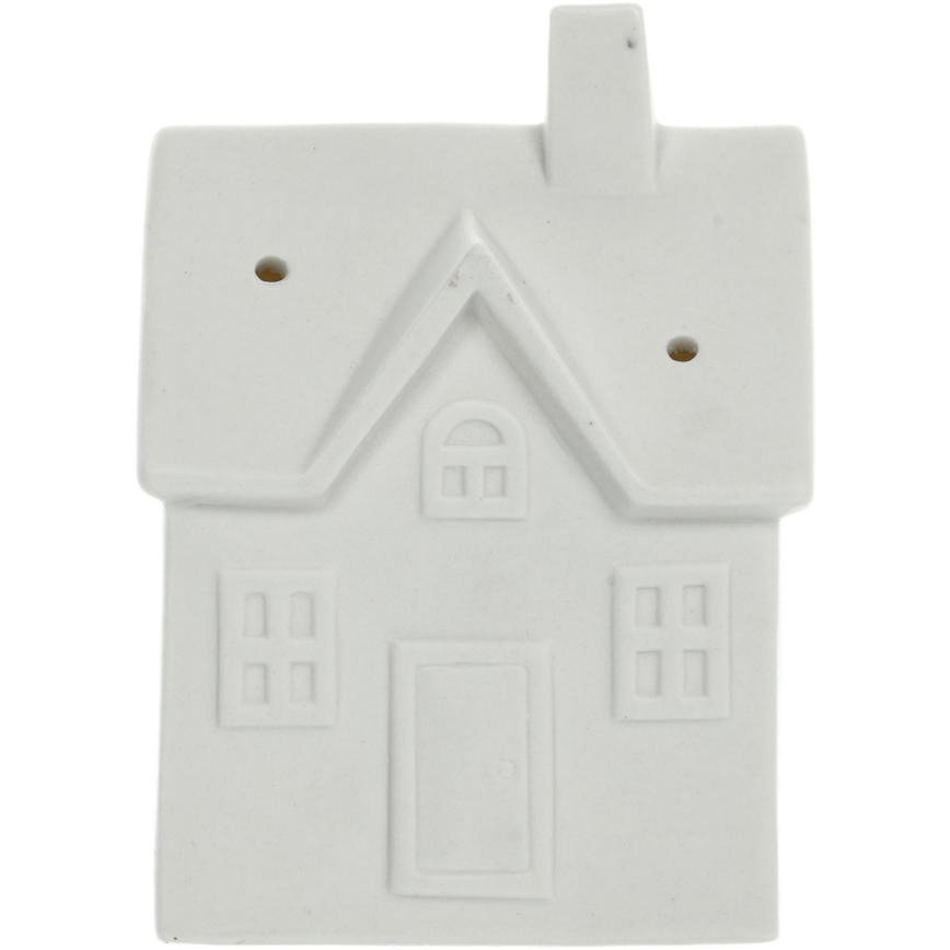 LED Porcelánová dekorace LED/3xLR44/teplá bílá domek bílá