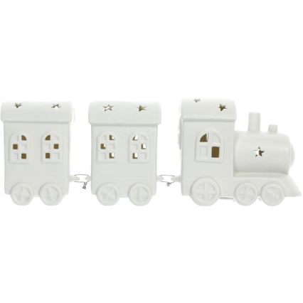 LED Porcelánová dekorace LED/3xLR44 vláček