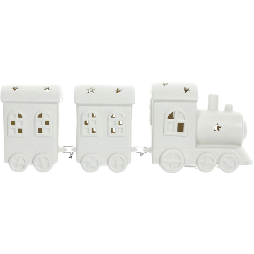 LED Porcelánová dekorace LED/3xLR44 vláček