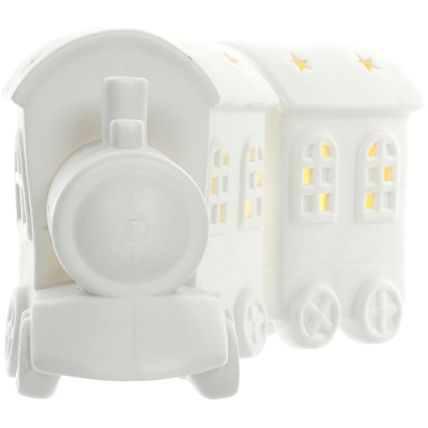 LED Porcelánová dekorace LED/3xLR44 vláček