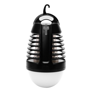 Retlux - LED Přenosná nabíjecí lampa s lapačem hmyzu LED/5W/1800 mAh IP44 černá