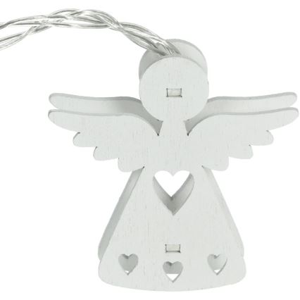 LED  řetěz 10xLED/2xAA/teplá bílá 2m andělé