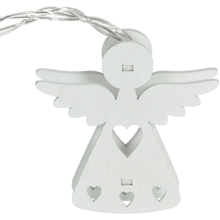 LED  řetěz 10xLED/2xAA/teplá bílá 2m andělé