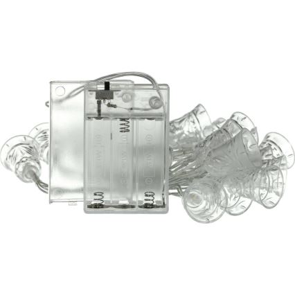 LED  řetěz 20xLED/3xAA/teplá bílá 2,2m zvonečky