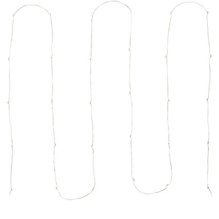 LED  řetěz 30xLED/3xAA 3,3m studená bílá