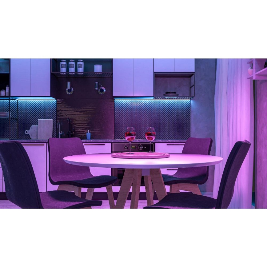LED RGBW Chytrý stmívatelný pásek 5m LED/230V 2700-6500K Wi-Fi Tuya + dálkové ovládání