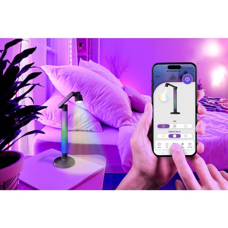 LED RGBW Stmívatelná stolní lampa LED/10W/5V 2700-6000K Wi-Fi Tuya + dálkové ovládání