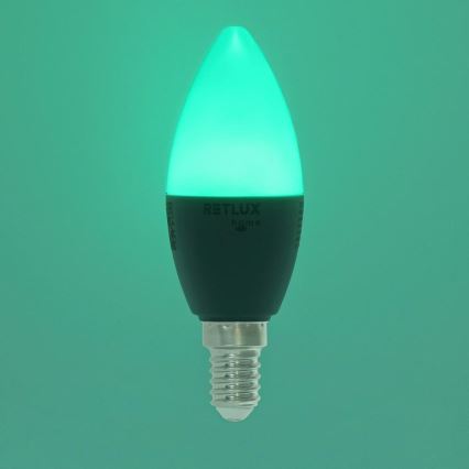 LED RGBW Stmívatelná žárovka C37 E14/4,5W/230V 2700-6500K Wi-Fi Tuya