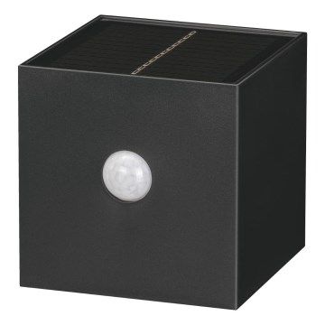 Retlux - LED Solární nástěnné svítidlo se senzorem LED/1W/3,7V 1200 mAh IP44 černá