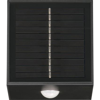 Retlux - LED Solární nástěnné svítidlo se senzorem LED/1W/3,7V 1200 mAh IP44 černá