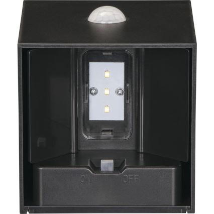 Retlux - LED Solární nástěnné svítidlo se senzorem LED/1W/3,7V 1200 mAh IP44 černá