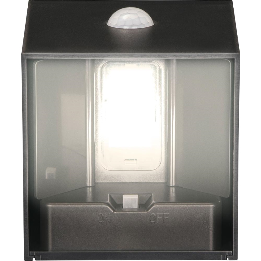 Retlux - LED Solární nástěnné svítidlo se senzorem LED/1W/3,7V 1200 mAh IP44 černá