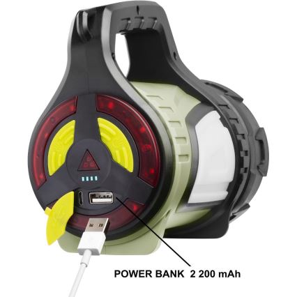 Retlux - LED Stm. venkovní nabíjecí svítilna s powerbankou LED/21W/4400 mAh IP44