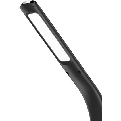 LED Stmívatelná stolní lampa s bezdrátovým nabíjením Qi 5W a displejem LED/6W/230V/1xCR2032 3000/4000/6000K černá