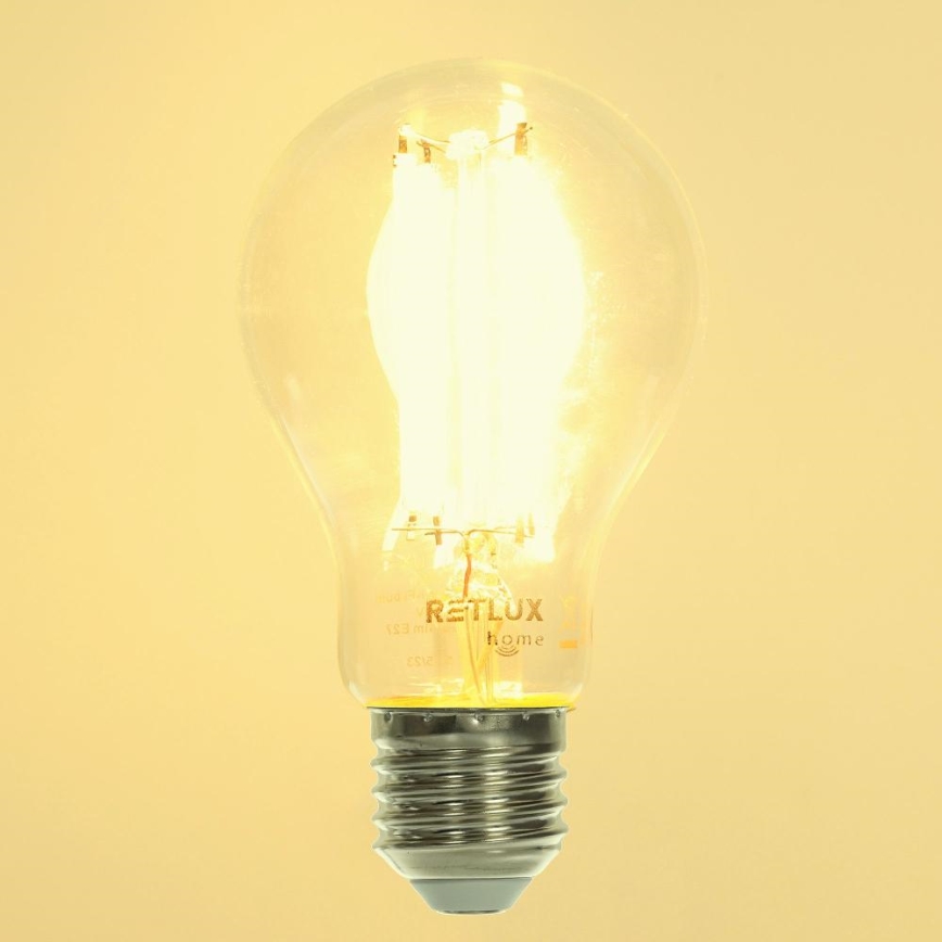LED Stmívatelná žárovka FILAMENT A60 E27/7W/230V 2700-6500K Wi-Fi Tuya