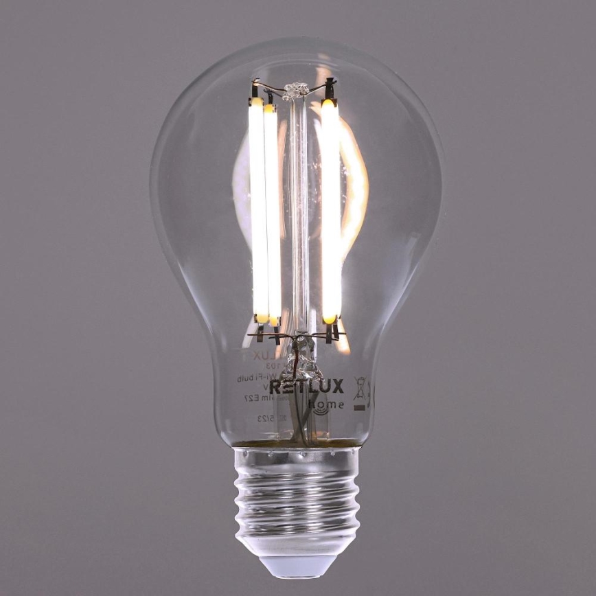 LED Stmívatelná žárovka FILAMENT A60 E27/7W/230V 2700-6500K Wi-Fi Tuya