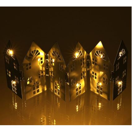 LED Vánoční dekorace LED/2xAA domečky
