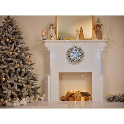 LED Vánoční dekorace LED/2xLR44/teplá bílá sněhulák s koulí