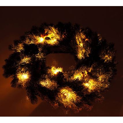 LED Vánoční věnec LED/2xAA pr. 40 cm