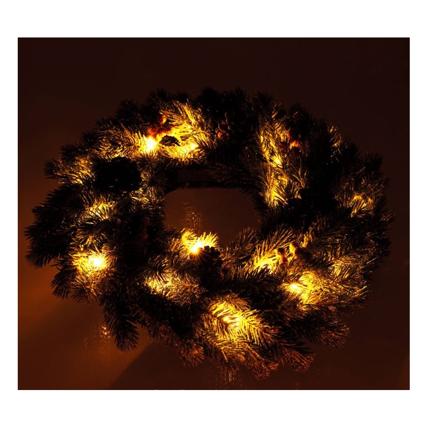 LED Vánoční věnec LED/2xAA pr. 40 cm