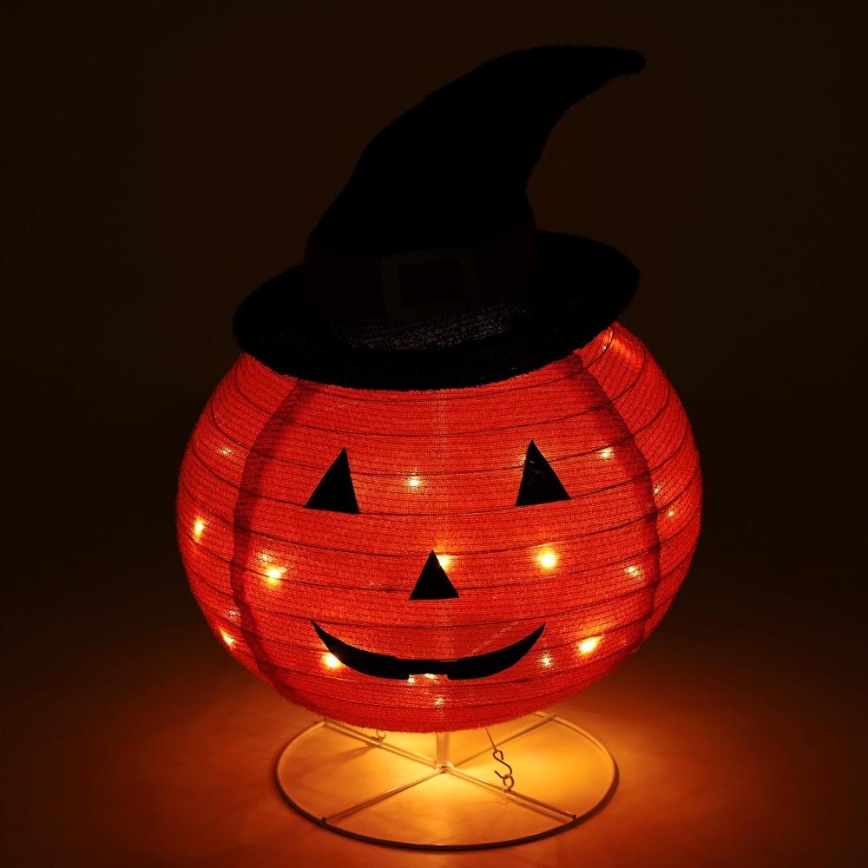 LED Venkovní dekorace HALLOWEEN LED/3xAA/teplá bílá IP44 dýně