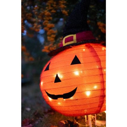 LED Venkovní dekorace HALLOWEEN LED/3xAA/teplá bílá IP44 dýně