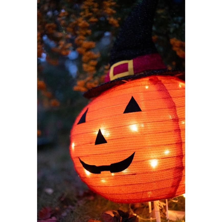 LED Venkovní dekorace HALLOWEEN LED/3xAA/teplá bílá IP44 dýně
