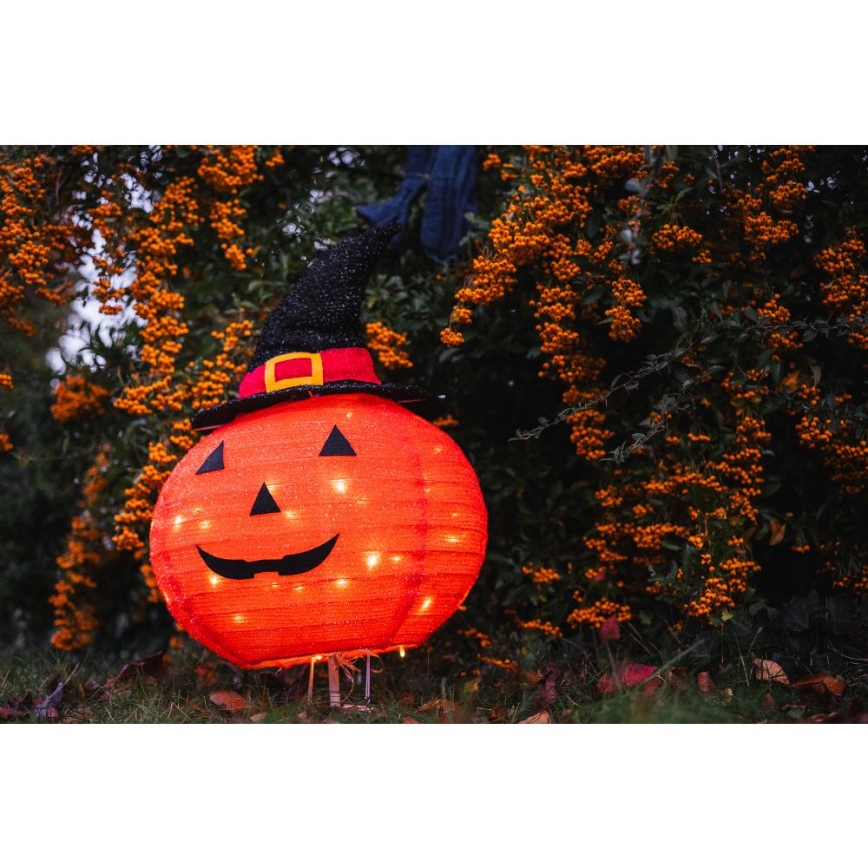 LED Venkovní dekorace HALLOWEEN LED/3xAA/teplá bílá IP44 dýně
