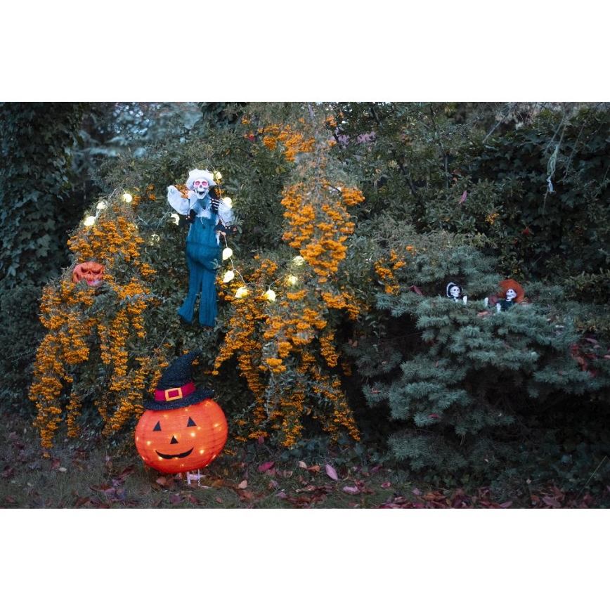 LED Venkovní dekorace HALLOWEEN LED/3xAA/teplá bílá IP44 dýně