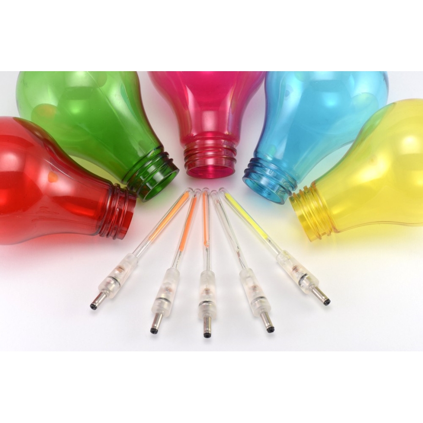 LED Venkovní dekorační řetěz 10xA60 7,5m IP44 multicolor