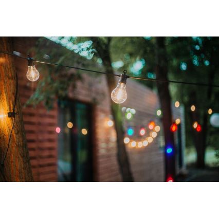 LED Venkovní dekorační řetěz 10xA60 7,5m IP44 teplá bílá
