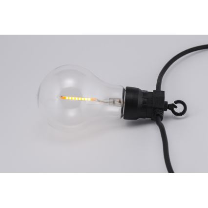 LED Venkovní dekorační řetěz 10xA60 7,5m IP44 teplá bílá