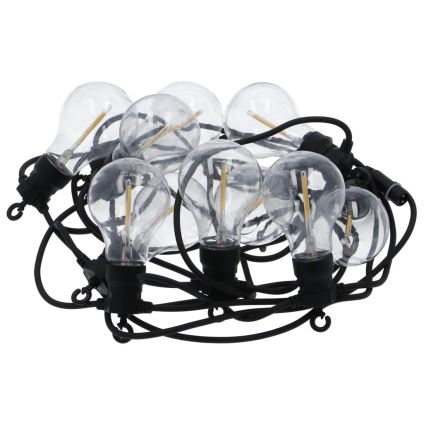 LED Venkovní dekorační řetěz 10xA60 7,5m IP44 teplá bílá