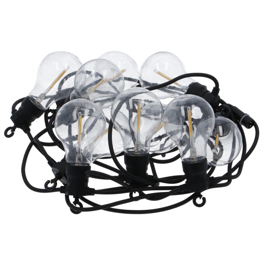 LED Venkovní dekorační řetěz 10xA60 7,5m IP44 teplá bílá