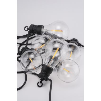 LED Venkovní dekorační řetěz 10xA60 7,5m IP44 teplá bílá