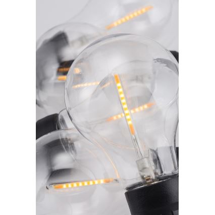 LED Venkovní dekorační řetěz 10xA60 7,5m IP44 teplá bílá