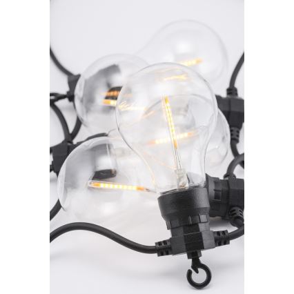 LED Venkovní dekorační řetěz 10xA60 7,5m IP44 teplá bílá