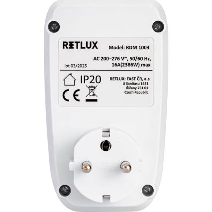 Měřič spotřeby elektrické energie 3680W/230V