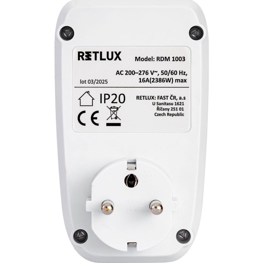 Měřič spotřeby elektrické energie 3680W/230V