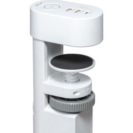 Prodlužovací kabel s uchycením na stůl 3Z Typ E + 2xUSB-A + 1xUSB-C 1,5m bílá