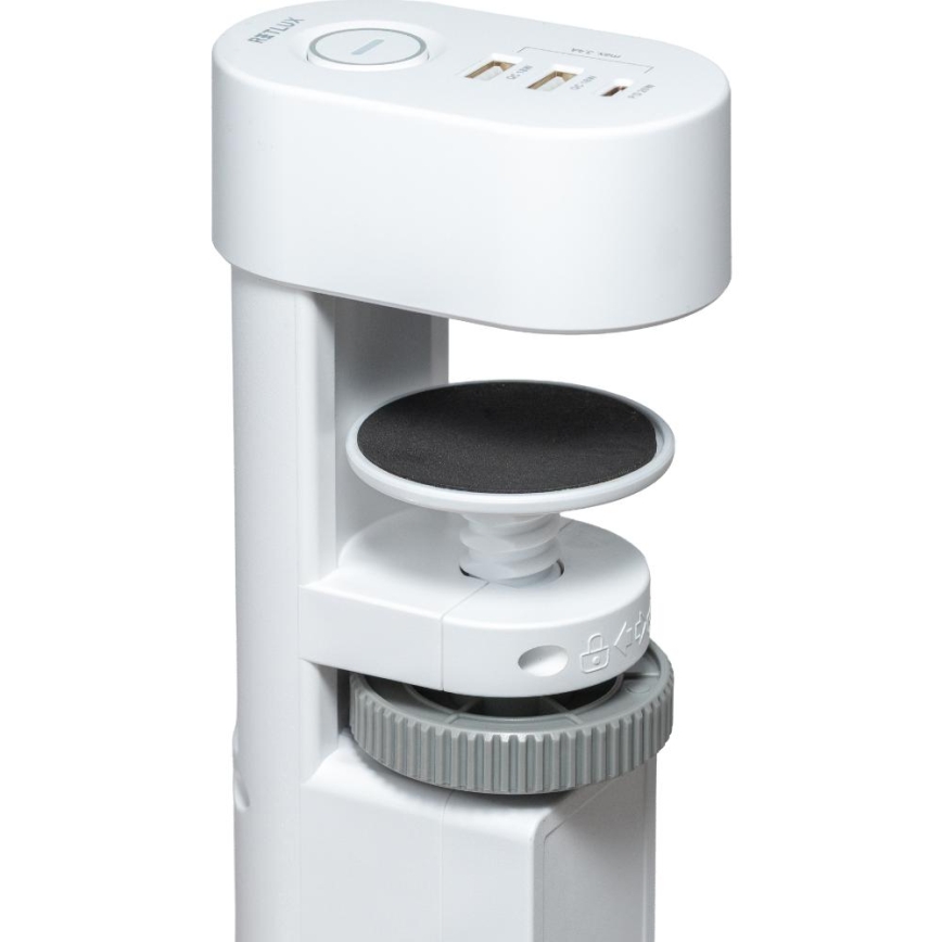 Prodlužovací kabel s uchycením na stůl 3Z Typ E + 2xUSB-A + 1xUSB-C 1,5m bílá