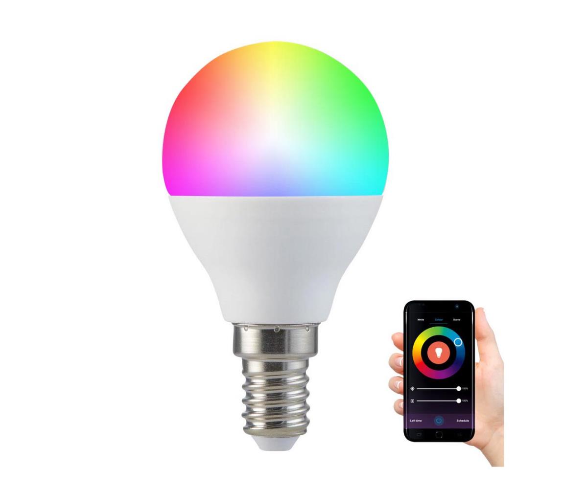 Polux RGB LED Stmívatelná žárovka G45 E14/5,5W/230V 3000-6500K Wi-Fi Tuya SA1122