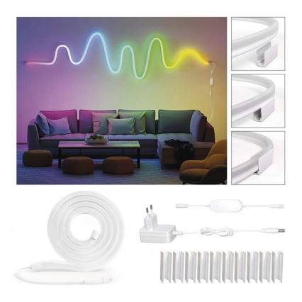 RGBIC LED Stmívatelný pásek GoSmart LED/24W/230V 3 m Wi-Fi Tuya