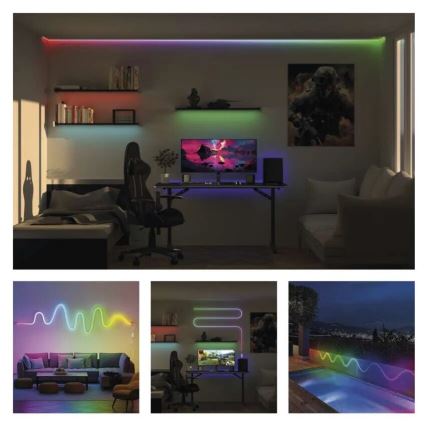 RGBIC LED Stmívatelný pásek GoSmart LED/33W/230V 5 m Wi-Fi Tuya
