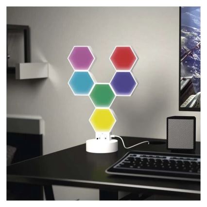 RGBIC Stmívatelná stolní lampa GoSmart LED/5,5W/230V Wi-Fi Tuya