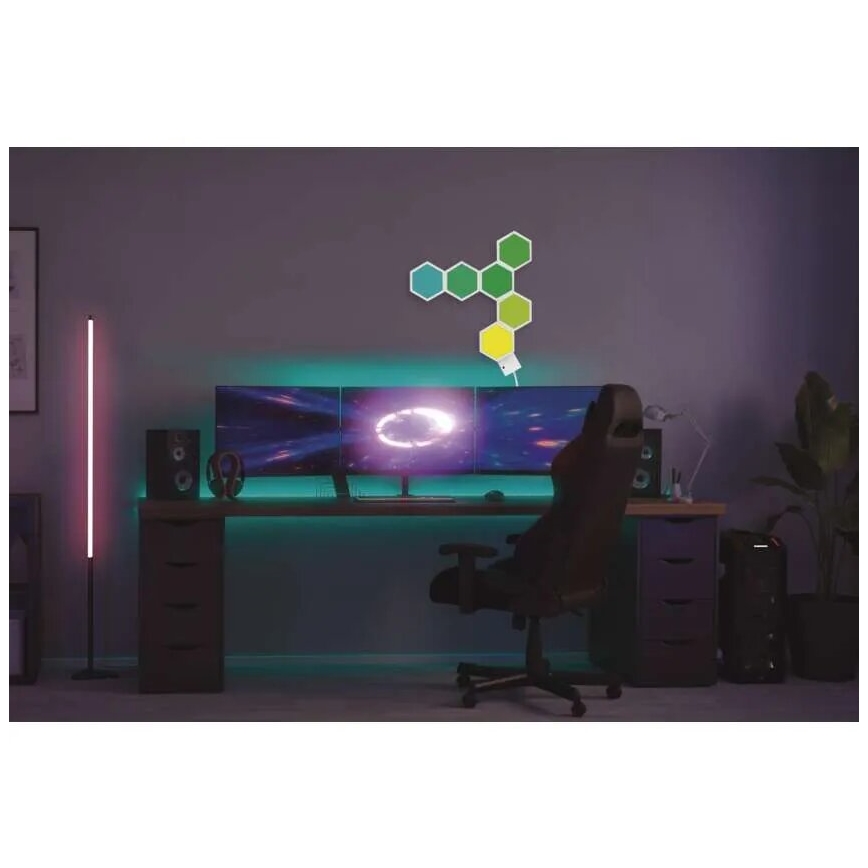 RGBIC Stmívatelná stolní lampa GoSmart LED/5,5W/230V Wi-Fi Tuya