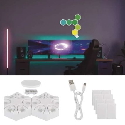 RGBIC Stmívatelná stolní lampa GoSmart LED/5,5W/230V Wi-Fi Tuya